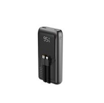 Gembird PB20-PD20-LCD-01 Greito įkrovimo išorinė baterija su integruotais laidais, 20 W, 20000 mAh, juoda