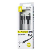 Laidas Iphone USB-A +IP8/X/12/13 OnePlus 2.4A 1m juodas
