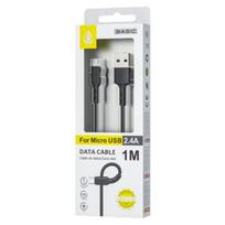 Laidas OnePlus USB-micro USB 1m 2.4A juodas