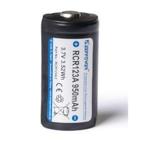 Akum. Keeppower RCR123A2/16340 Li-Ion 3.7V 1/2A 950mAh su apsauga