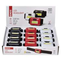 Žibint. ant galvos (12 vnt.) COB LED 110 lm, 3× AAA