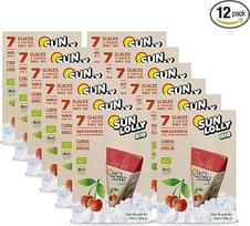 "Sun Lolly" ekologiški vyšniniai ledai su vandeniu, 12 vnt. | Su vaisių sultimis | Savaime užšaldomi | Be dirbtinių skonių | Be saldiklių | Be saldiklių | Be laktozės | Be glitimo | Veganiški | 12 x 420 ml