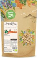 "Wholefood Earth" ekologiški avižiniai dribsniai be glitimo - 2 kg | Be GMO | Veganai | Daug skaidulų | Sertifikuoti ekologiški produktai