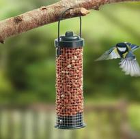 garden mile® Pakabinama lesyklėlė paukščiams, riešutų sėklos, lesalas paukščiams, riebūs rutuliukai, lauko, sodo, terasos, puikiai tinka sodui, laukiniams paukščiams, laukinių gyvūnų maistui (standartinė lesyklėlė (žalia))