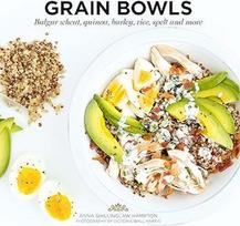 Grūdų dubenėliai: Bulgur kviečiai, kvinojos, miežiai, ryžiai, spelta kviečiai ir kiti (paruošti valgyti)