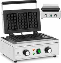 Royal Catering Stačiakampė 3 belgiškų vaflių kepimo mašina su TEFLON danga, 1500 W