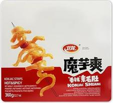 Weilong Shuang Konjac Strips - aštrūs ir aštrūs - veganiški Azijos užkandžiai iš konjako šaknų - mažai kaloringi ir skanūs - OG ASIA - 360 g