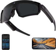 Tulbeys AI išmanieji akiniai su 4K kamera ir vertėju, juodi (W610)