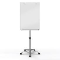 Mobilusis stiklinis konferencijų stovas NOBO Brilliant White