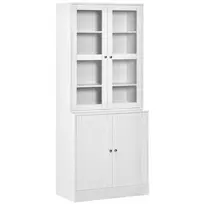 Aukšta spintelė, Vitrina su stiklinėmis durelėmis 76x40x178,5 cm