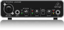 Garso plokštė - Behringer U-Phoria UMC-22