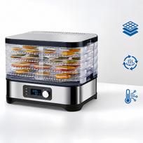 maisto džiovyklė grybams, daržovėms ir vaisiams su laikmačiu, 5 lentynomis ir lcd ekranu