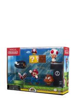 Super Mario - Nintendo Super Mario 6Cm Mario Acorn Plains Diorama - Žaidimų rinkiniai - Marga / raštuota