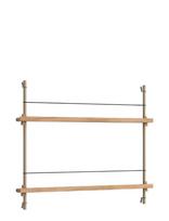 MOEBE - Box Set, Magazine Shelving Ms.65.1, Black Shelves, Stainless Steel Legs (Fsc Mix Credit) - Lentyna - Pilka