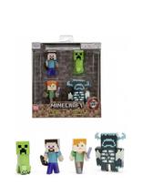 Jada Toys - Minecraft Collector Figure 4-Pack, 6 Cm - Veiksmo figūrėlės - Marga / raštuota