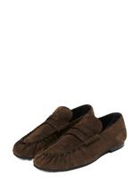 ALOHAS - Aven Suede Brown Leather Loafers - Louferiai - Ruda