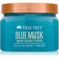 Tree Hut Shea Sugar Scrub Blue Musk kūno šveitiklis su cukrumi 510 g