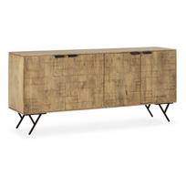 Natūralios spalvos iš mango masyvo šoninė spintelė 175x78x40 cm Priya – MOME