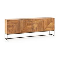 Natūralios spalvos iš mango masyvo šoninė spintelė 210x80x40 cm Nereida – MOME