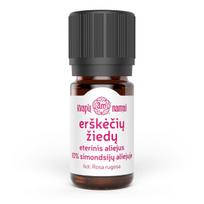 Erškėčių žiedų eterinis aliejus, erškėtrožių 10% simondsijų aliejuje, 5 ml