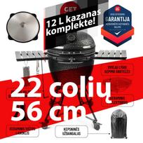 KAMADO KEPSNINĖ 22 colių (56 cm) su 12L kazanu