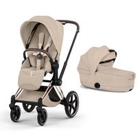 CYBEX Priam Fold V5 2 in 1 Cozy Beige,Frame Chrome Brown
