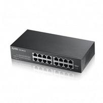 Šakotuvas „Zyxel GS1100-16/16-port 10/100/1000Mbps Gigabit Ethernet“ komutatorius, be ventiliatoriaus, 802.3az (Žalias), darbalaukio