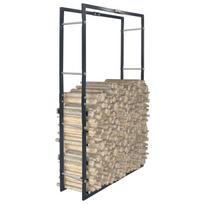 Stovas malkoms, juodos spalvos, 80x25x150cm, plienas