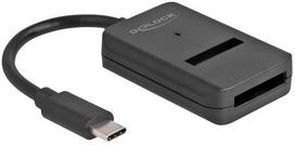 DLC DeLOCK 64198 knyginių kompiuterių dokas / jungčių replikatorius C tipo USB Juoda
