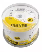 „Maxell“ CD-R 700MB, 50 lapų viename velene, 52 kartų įrašymo greitis, 80 min. Aukštos kokybės diskai su spausdinimo ir muzikos įrašymo galimybėmis. Skirti multimedijos naudojimui.