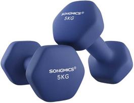 Songmics 2 hantelių rinkinys tamsiai mėlynos spalvos