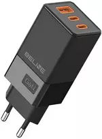 Beline Įkroviklis jungiama į tinklą 65w gan 2xusb-c+usb-a bez kabla juoda