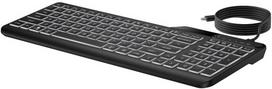 HP 405 Multi-Device su pašvietimu Klaviatūra su laidu, Full-size (100%), su laidu, USB, Membrane, Juodas