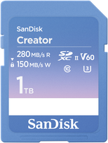 „SanDisk Creator SDXC 1 TB“ 10 klasės UHS-II/U3 V60 atminties kortelė (SDSDXEP-1T00-GNCIS)