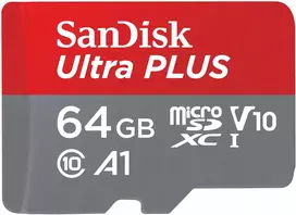 Atminties kortelė Karta SanDisk Ultra Plus uSD 64GB