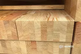 Klijuoti Maumedžio konstrukciniai brusai SOLID 80x200x3000
