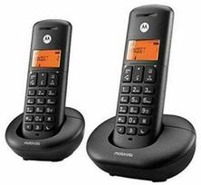 Telefonas stacionarus belaidis komplektas 2 vnt. Motorola E202 juoda