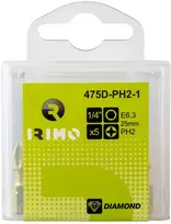 Deimantinis sukimo antgalis Irimo PH2 x 25mm 1/4", 5vnt