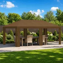 Paviljono uždanga 6 x 3 m Taupe Poliesteris 190 gsm