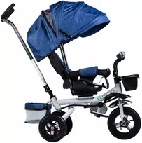 Triratukas Ecotoys Grey Delux, mėlynas