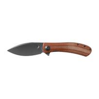 Trollsky Knives Mandu EVO MTE006 Liner Lock Grey Stonewashed 14C28N Brown Micarta Sulankstomas peilis
