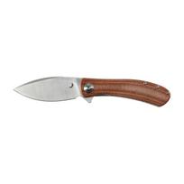 Trollsky Knives Mandu EVO MTE007 Liner Lock Satin 14C28N, Brown Micarta Sulankstomas peilis