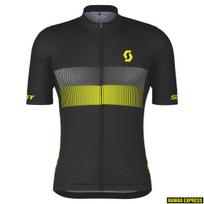 Marškinėliai vyr. trumpom rankovėm Scott RC Team 10 SS black/sulphur yellow