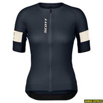 Marškinėliai mot. trumpom rankovėm Scott Endurance Pro SS dark blue/cotton white