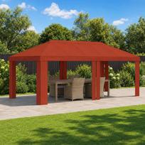 Paviljono uždanga 6 x 3 m Terakotos Poliesteris 190 gsm