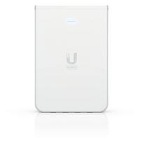 Sieninis Wi Fi 6 prieigos taškas su 4× GbE RJ45 1× PoE in + 1× PoE out iki 5.3Gb s bendra pralaidumo sparta 300+ įrenginių palaikymas UniFi6 In Wall U6 IW Baltas Ubiquiti