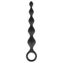 Dorcel Deep Feel - karoliukais dengtas analinis dildo (juodas)
