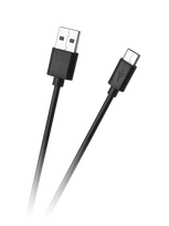 Planšetdatori ir planšetinių kompiuterių priedai // USB Kabeliai // Kabel USB - USB typu C 1m Czarny