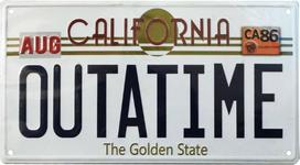 Back To The Future Replica Number Plate Tin Sign