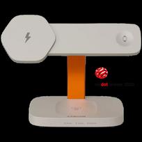 CANYON Wireless Charging Station Hexagon 310 3in1 LightGrey/Orange